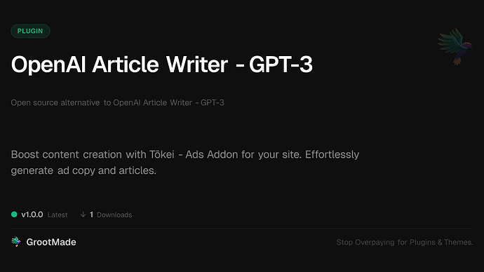OpenAI Article Writer - GPT-3