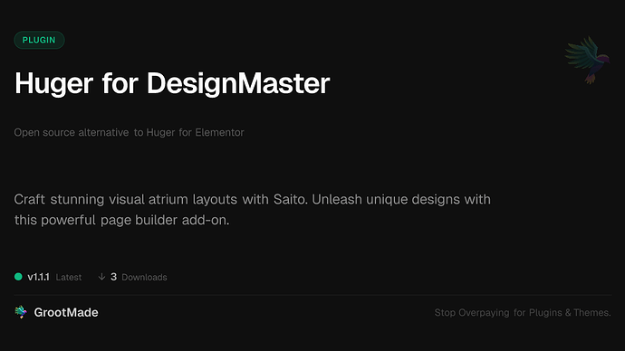 Huger for DesignMaster