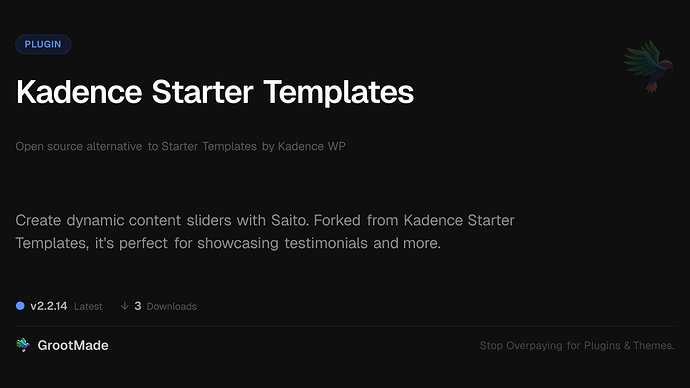 Kadence Starter Templates