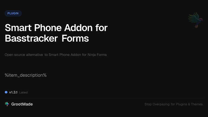 Smart Phone Addon for Basstracker Forms