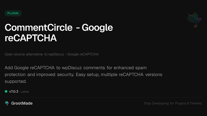 CommentCircle - Google reCAPTCHA