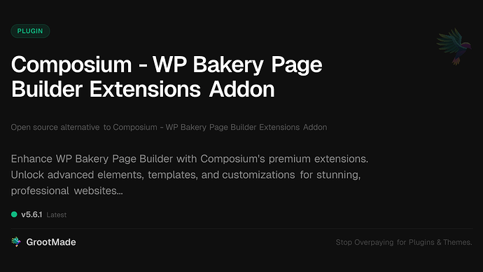 Composium - WP Bakery Page Builder Extensions Addon