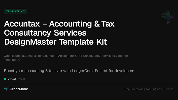 Accuntax – Accounting & Tax Consultancy Services DesignMaster Template Kit