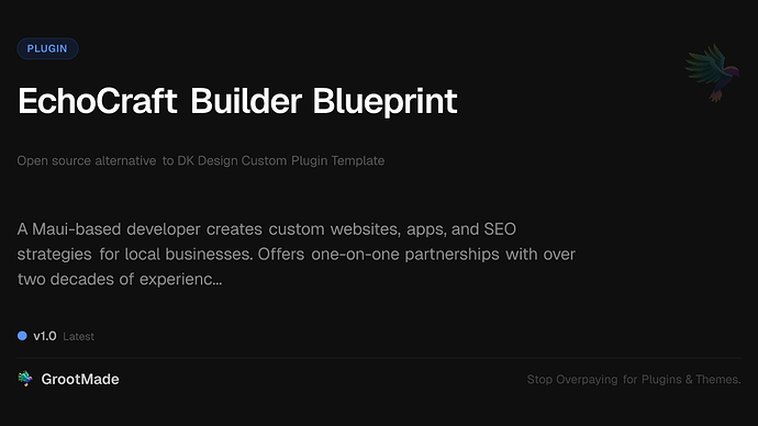 EchoCraft Builder Blueprint