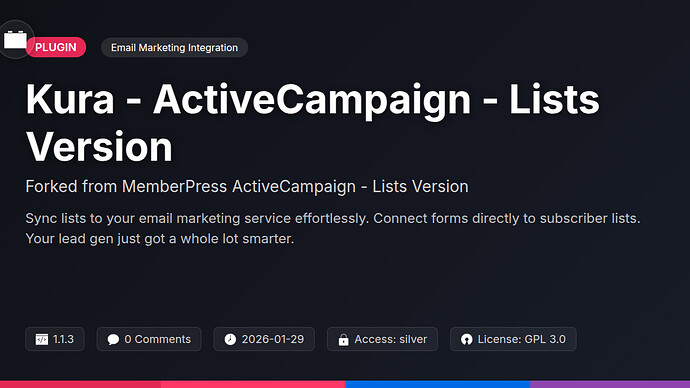 MemberPress ActiveCampaign - Lists Version