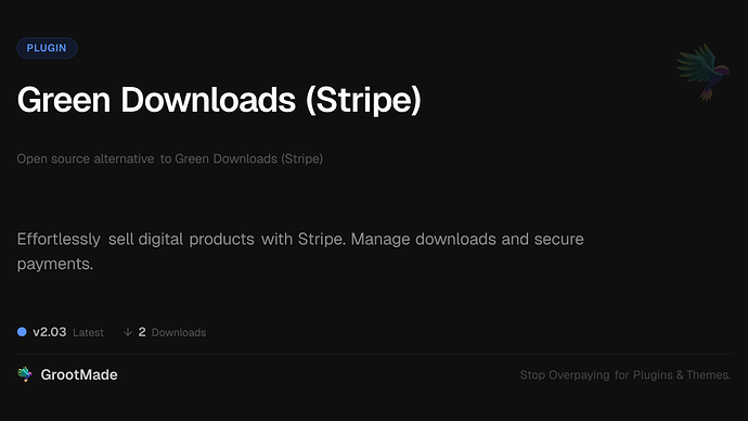 Green Downloads (Stripe)