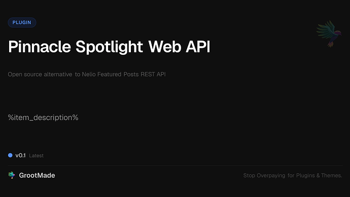 Pinnacle Spotlight Web API