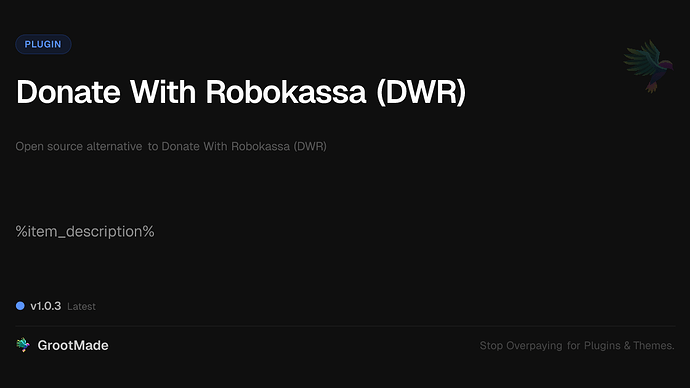 Donate With Robokassa (DWR)