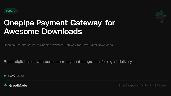 Onepipe Payment Gateway for Awesome Downloads