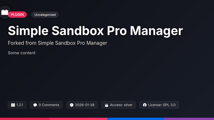 Simple Sandbox Pro Manager