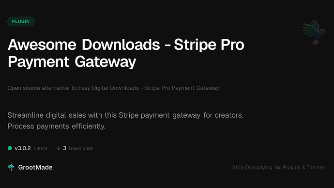 Awesome Downloads - Stripe Pro Payment Gateway