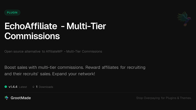 EchoAffiliate - Multi-Tier Commissions