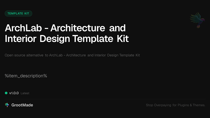 ArchLab - Architecture and Interior Design Template Kit