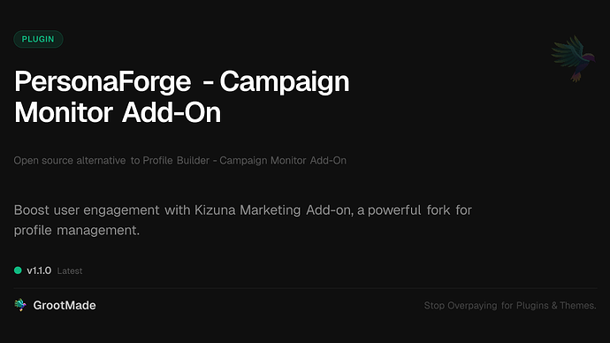 PersonaForge - Campaign Monitor Add-On