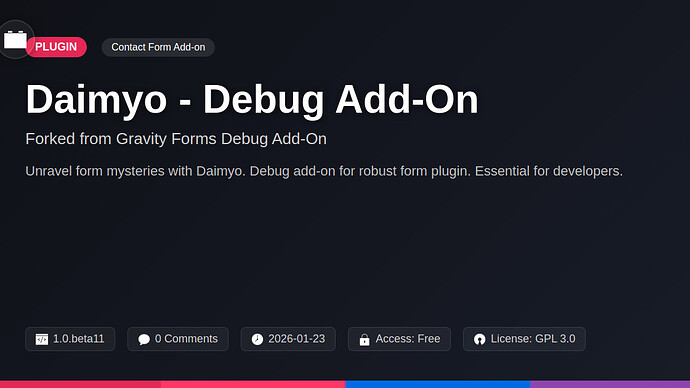 Damien Forms Debug Add-On