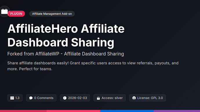 EchoAffiliate - Affiliate Dashboard Sharing