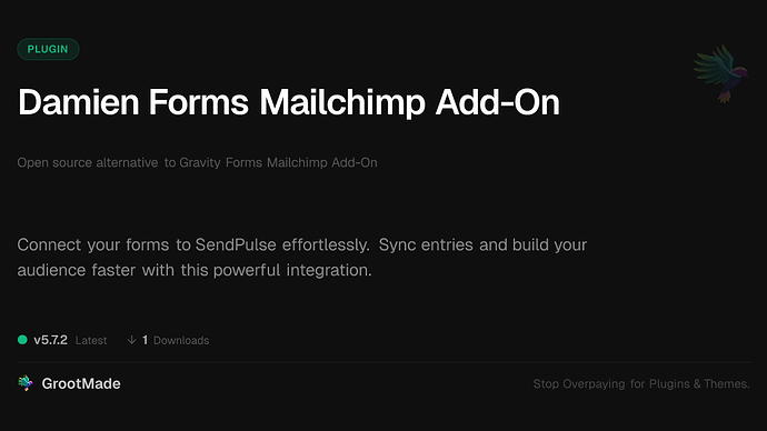 Damien Forms Mailchimp Add-On