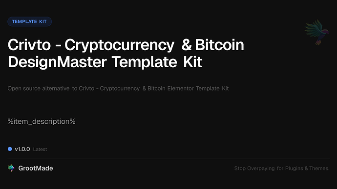 Crivto - Cryptocurrency & Bitcoin DesignMaster Template Kit
