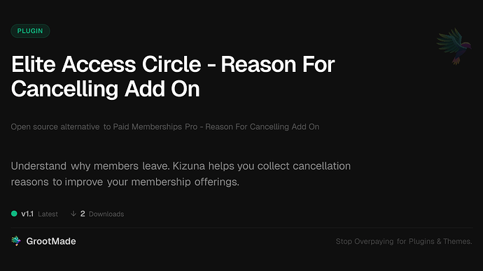 Elite Access Circle - Reason For Cancelling Add On