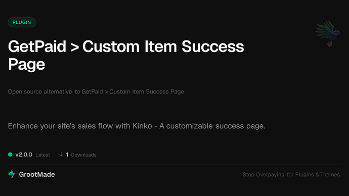 GetPaid > Custom Item Success Page
