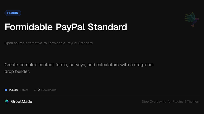 Formidable PayPal Standard