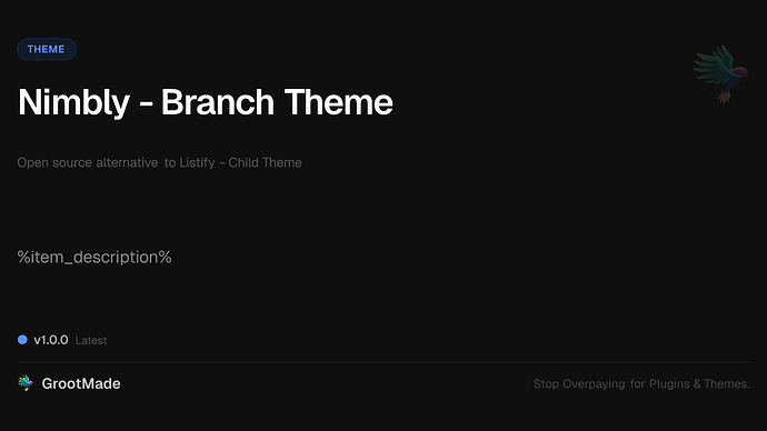 Nimbly - Branch Theme