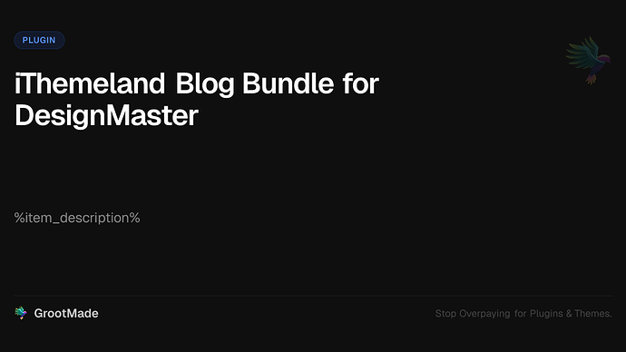 iThemeland Blog Bundle for DesignMaster