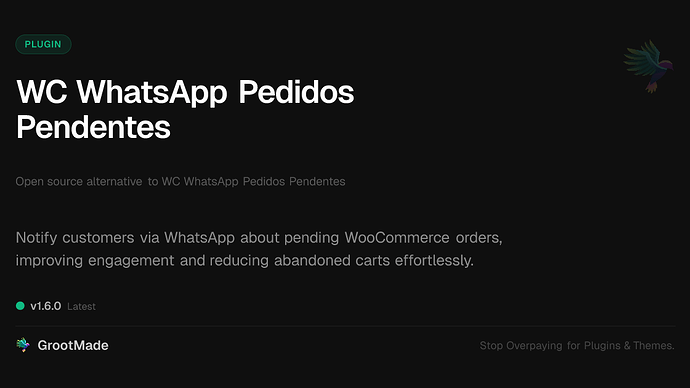 WC WhatsApp Pedidos Pendentes