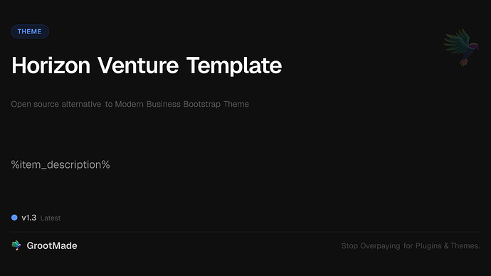 Horizon Venture Template