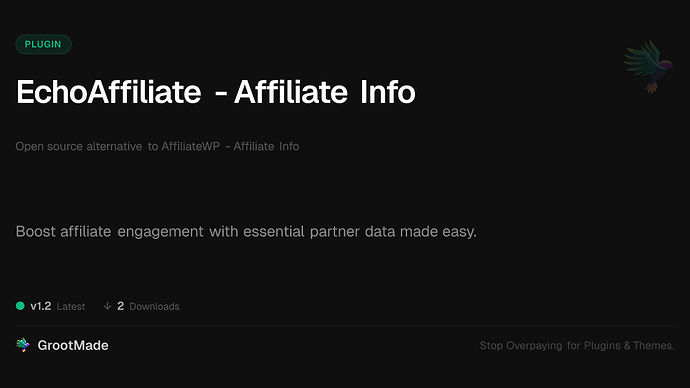 EchoAffiliate - Affiliate Info