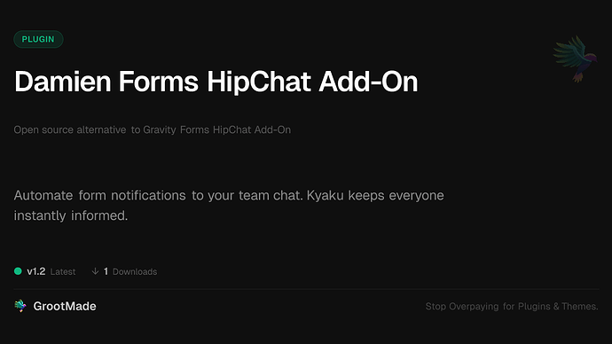Damien Forms HipChat Add-On
