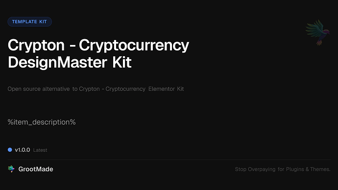 Crypton - Cryptocurrency DesignMaster Kit