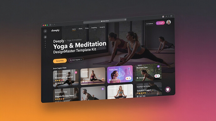 Deeply - Yoga & Meditation DesignMaster Template Kit