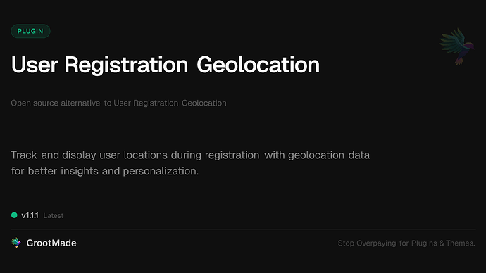 User Registration Geolocation