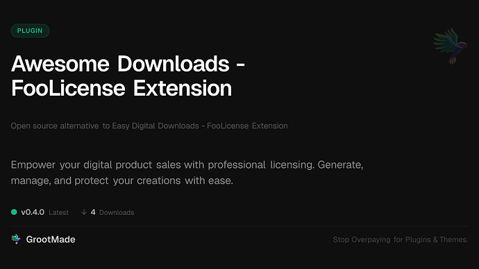 Awesome Downloads - FooLicense Extension