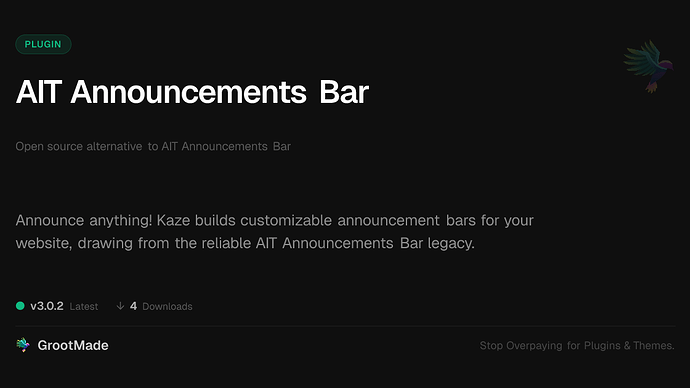 AIT Announcements Bar