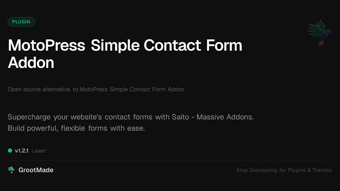 MotoPress Simple Contact Form Addon