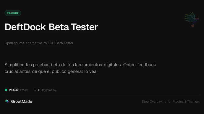 DeftDock Beta Tester