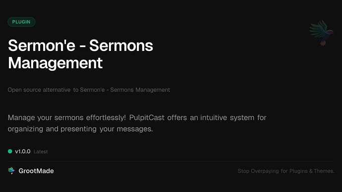 Sermon'e - Sermons Management
