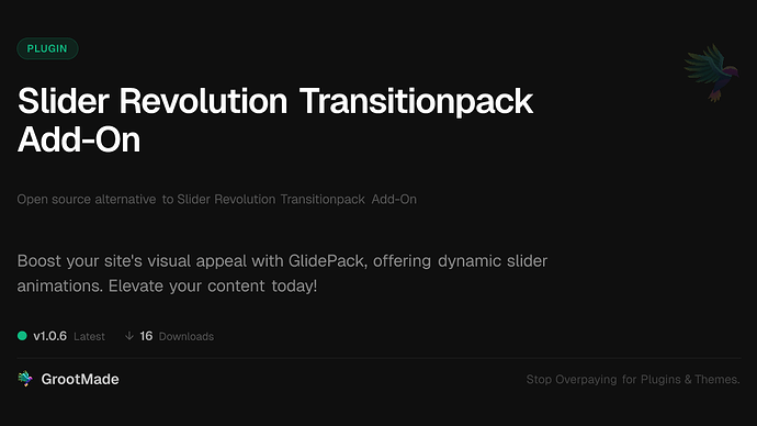 Slider Revolution Transitionpack Add-On