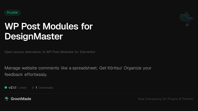 WP Post Modules for DesignMaster