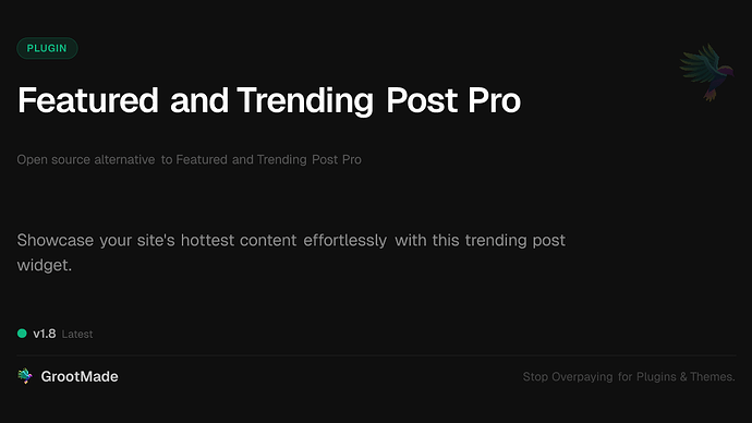Featured and Trending Post Pro