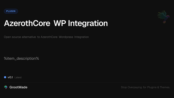 AzerothCore WP Integration