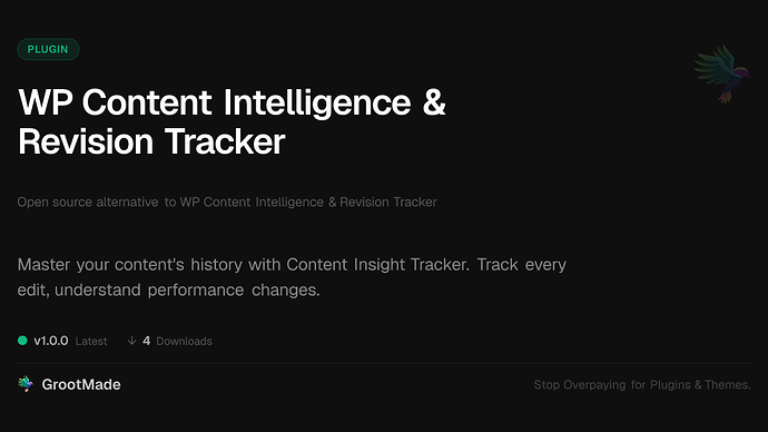 WP Content Intelligence & Revision Tracker