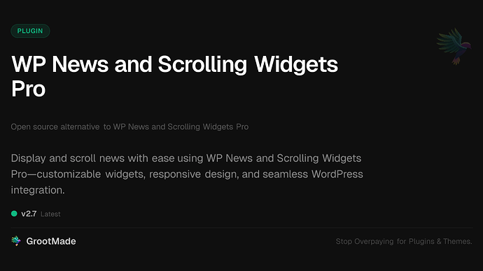 WP News and Scrolling Widgets Pro
