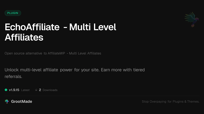 EchoAffiliate - Multi Level Affiliates