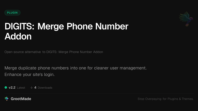 DIGITS: Merge Phone Number Addon