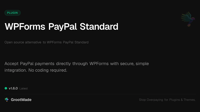 WPForms PayPal Standard