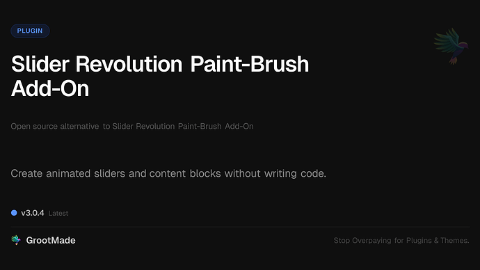 Slider Revolution Paint-Brush Add-On