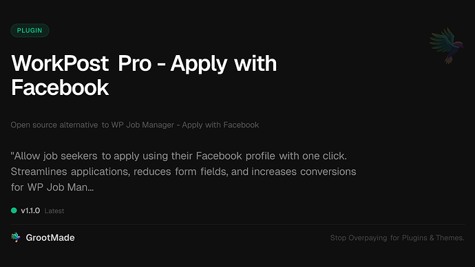 WorkPost Pro - Apply with Facebook